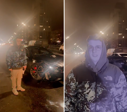 В Киеве блогер решил поиграть "в шашки" на оживленной дороге и устроил ДТП (видео, фото)