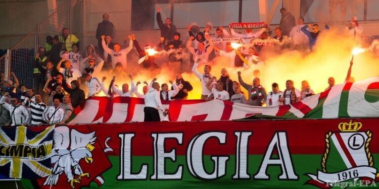 УЕФА оштрафовал «Легию» на 80 тысяч евро за беспорядки на матче Лиги Европы с «Актобе»