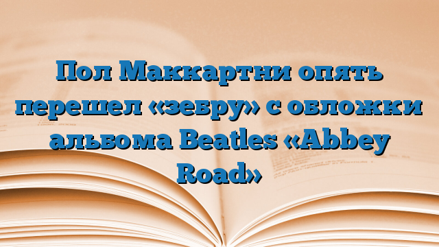 Пол Маккартни опять перешел «зебру» с обложки альбома Beatles «Abbey Road»