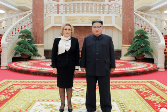 Совет Федерации показал фотографии со встречи Матвиенко с Ким Чен Ыном