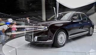 Автомобиль Aurus Senat на Московском международном автомобильном салоне 2018. Архивное фото