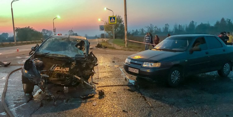 Авария произошла на Полтавском шоссе