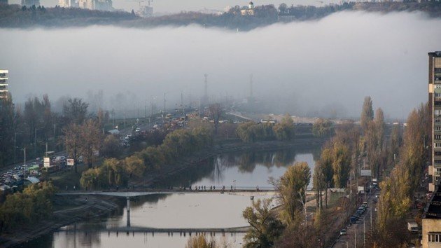 Погода в Киеве 12 ноября - стена тумана, смотреть фото и видео - новости Киева