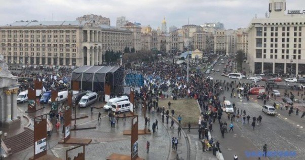 В Киеве на Майдане завершилась акция "Красные линии для Зеленского"