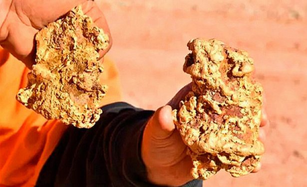 Мужчины нашли два гигантских золотых самородка