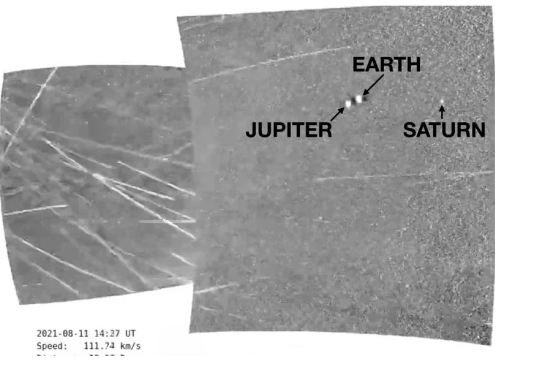 Parker Solar Probe, солнечный зонд Паркер, фотография, Юпитер, Земля, Сатурн