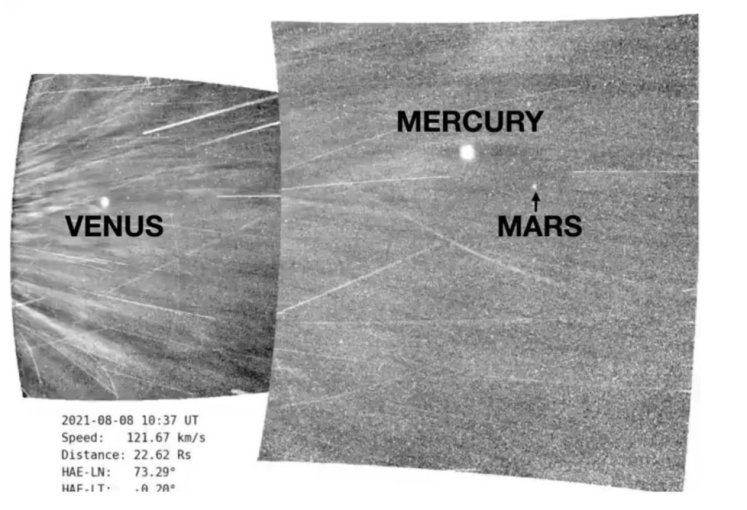 Parker Solar Probe, солнечный зонд Паркер, фотография, Венера, Меркурий, Марс