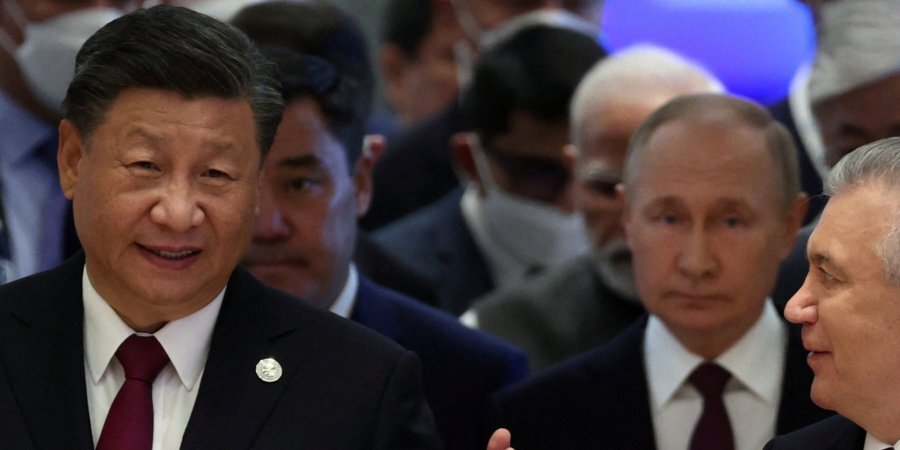 Си и Путин встретились на полях Шанхайской организации сотрудничества (Фото:REUTERS)
