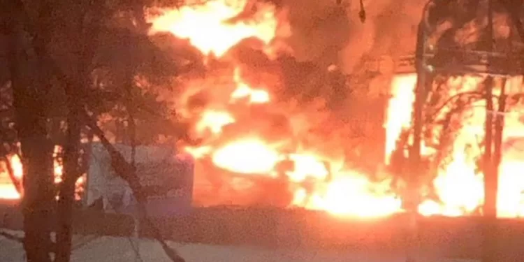 kyiv cross border drone attack causes huge fire after hitting oil.jpeg