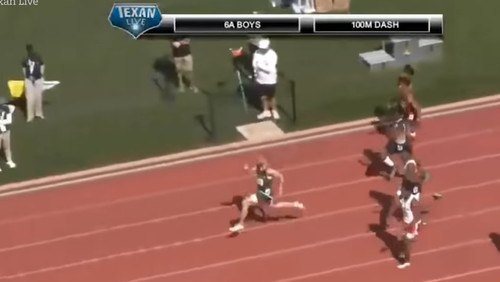 18-летний американский старшеклассник пробежал 100 метров за 9,98 секунды
